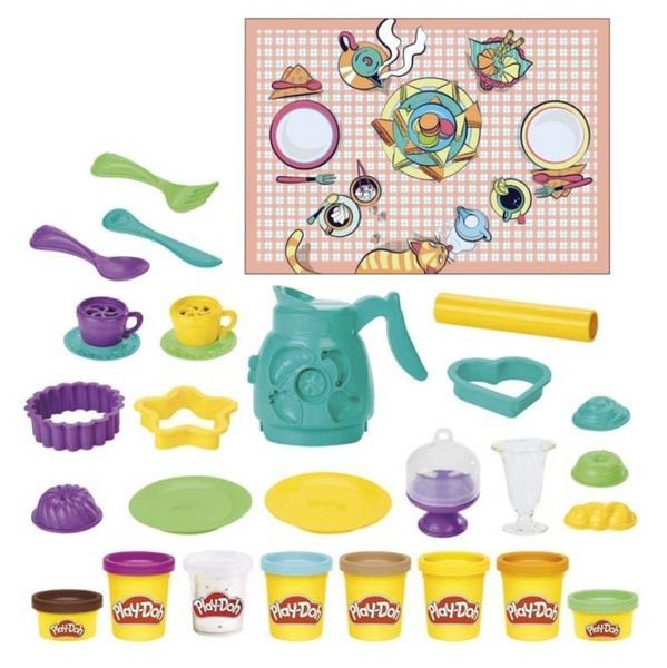 Набір для творчості з пластиліном Hasbro Play Doh Kitchen creatoins "Вечірка з кавою та чаєм" F5751 фото