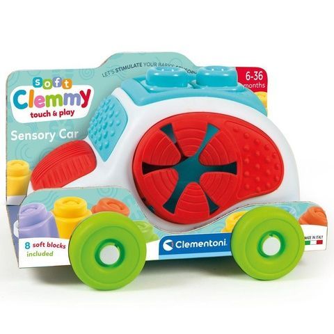 Развивающая игрушка Машинка с конструктором Clementoni "Sensory Car" серия "Soft Clemmy" (8 деталей) 17315 фото