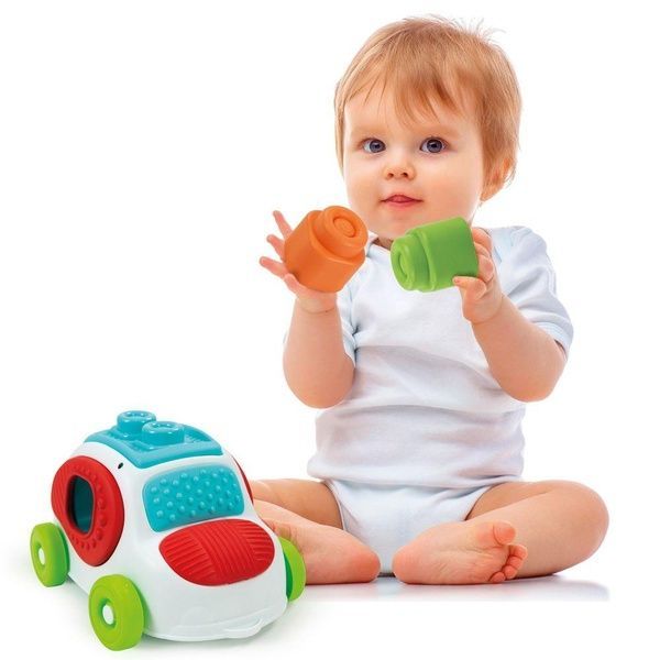 Развивающая игрушка Машинка с конструктором Clementoni "Sensory Car" серия "Soft Clemmy" (8 деталей) 17315 фото