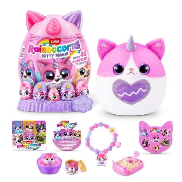 ZURU Мягкая игрушка-сюрприз Rainbocorns Kitty Mania 92125 92125 фото