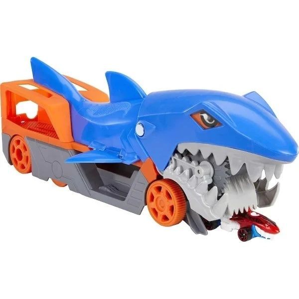 Набір автовозів Hot Wheels Битва Транспортерів-Монстрів Акула та Дракон + 10 машинок HNR38 HNR38 фото