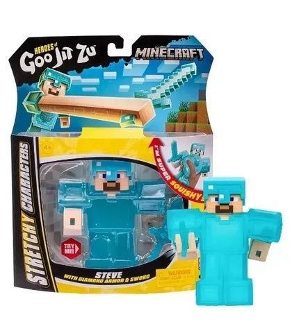 Goo Jit Zu Стретч-тянучка Minecraft Steve игровая фигурка гуджитсу Майнкрафт Стив 123993 фото