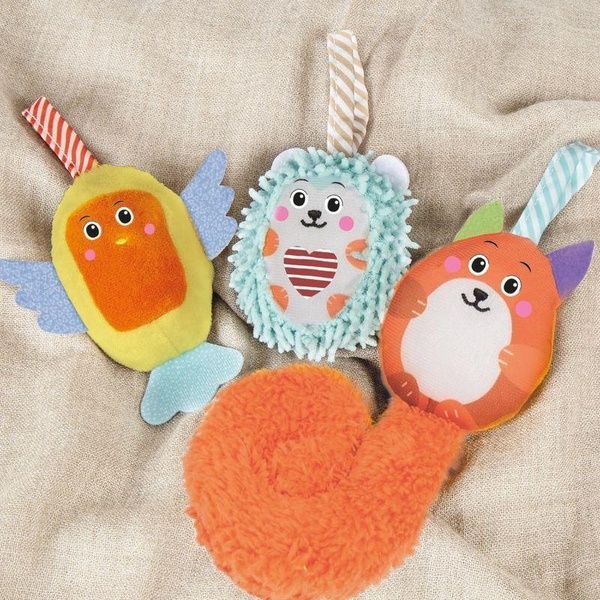 Clementoni Мягкая игрушка на коляску "Soft Spiral Happy Animals" 17799 фото