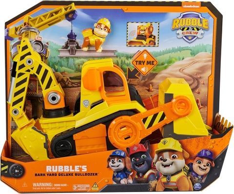 Игровой набор Rubble and Crew Rubble's Bark Yard Deluxe Bulldozer бульдозер трансформер Кремеза 6068074 фото