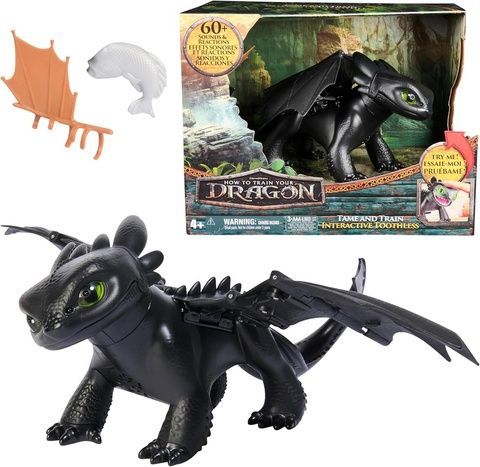 Інтерактивна іграшка Dragons "Як приборкати дракона" Беззубик зі світлом та звуком Приборкай та тренуй 20151575 фото