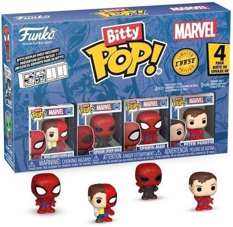 Набор игровых фигурок FUNKO Bitty POP Spider Man Parker Split 4 шт 85704 фото