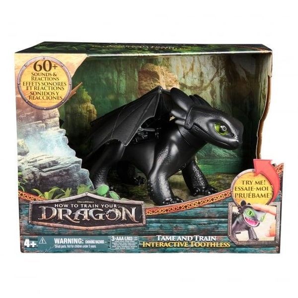 Інтерактивна іграшка Dragons "Як приборкати дракона" Беззубик зі світлом та звуком Приборкай та тренуй 20151575 фото