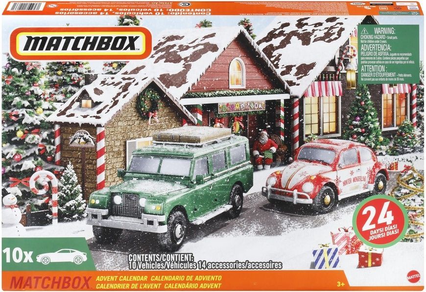 Новорічний Адвент календар Matchbox Хот Вілс Hot Wheels Advent Calendar Mattel HLH04 фото