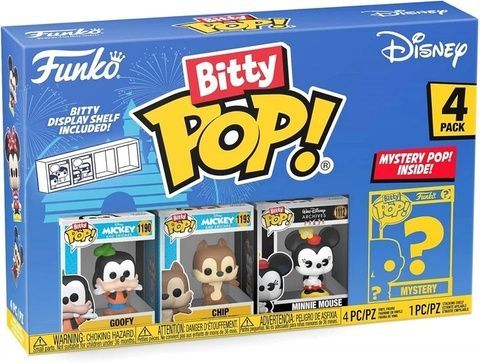 FUNKO Bitty POP серии Дисней S1 4шт Goofy, Chip, Minnie Mouse And Mystery Minifigure Surprise 76340 фото