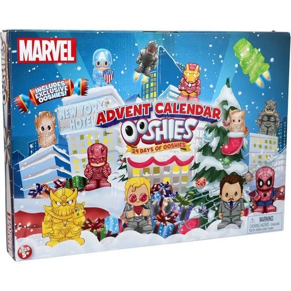 Marvel Advent Calendar - Новогодний Адвент-календарь супер-героев 24 фигурки Ooshies 23296 23296 фото