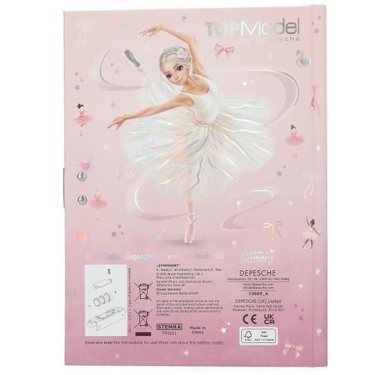 TOP Model Щоденник з кодовим замком та мелодією Ballet (13609) 13609 фото