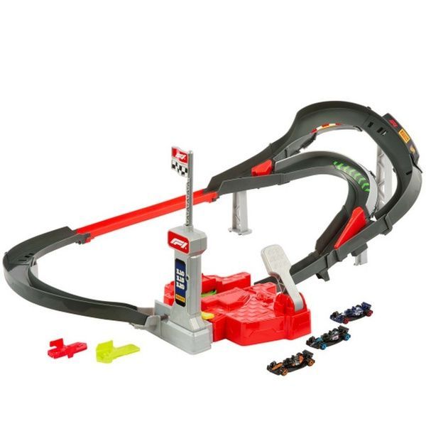 Hot Wheels Ігровий набір Траса для перегонів Formula 1 з 3 машинками JDY15 фото