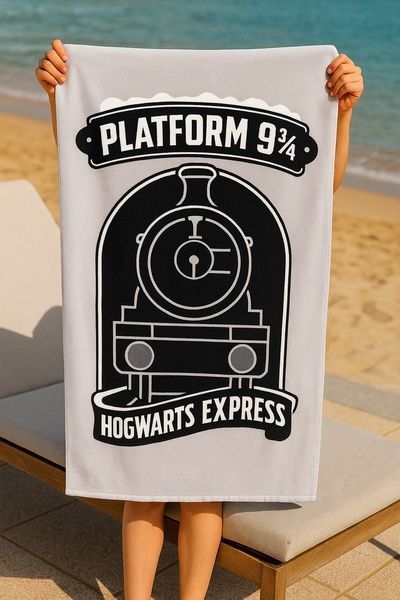 Harry Potter Platform 9 3/4 махровое полотенце для пляжа и бассейна Гарри Поттер, 75x150 775946 фото