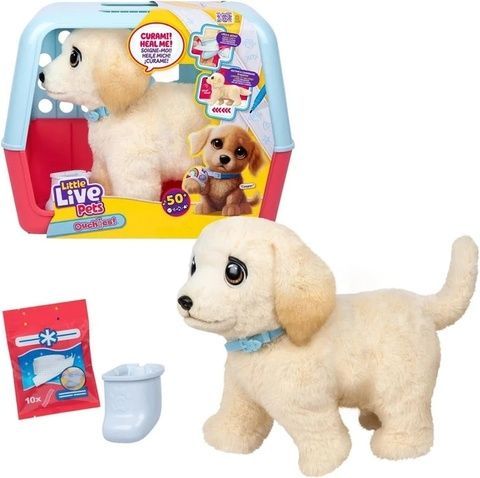 Интерактивная игрушка Moose Little Live Pets Dog Ouchies щенок Лабрадор "Ой болит" со звуками и реакциями 26679 фото