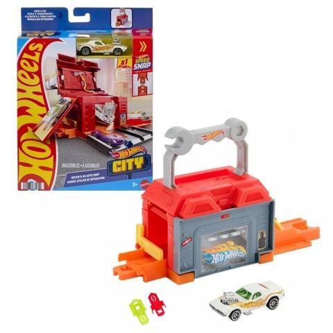 Игровой набор Hot Wheels City Играй и мчи "Скоростная автомастерская" JHL43 фото