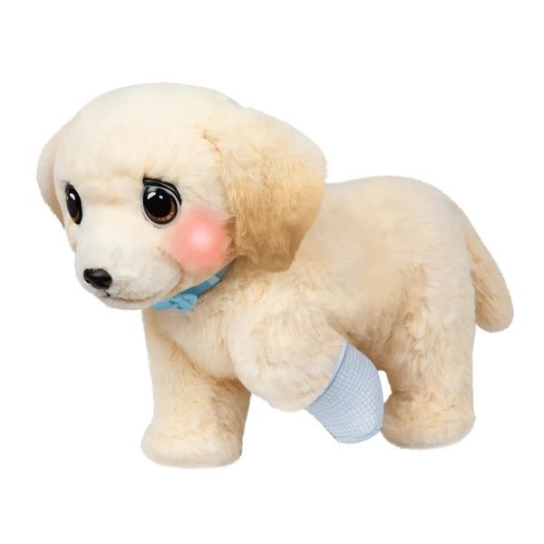 Интерактивная игрушка Moose Little Live Pets Dog Ouchies щенок Лабрадор "Ой болит" со звуками и реакциями 26679 фото
