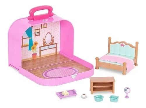 Игровой набор Li'l Woodzeez Кейс фиолетовый Спальня с аксессуарами WZ6598Z WZ6598Z фото