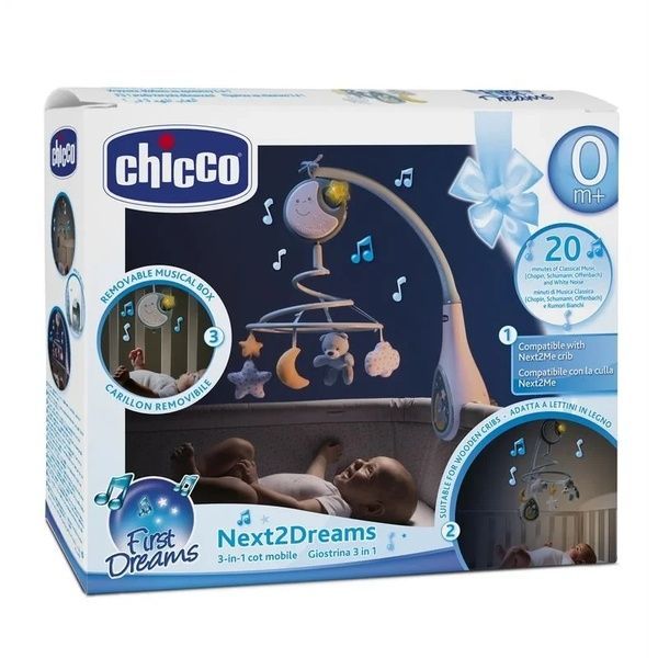 Chicco Іграшка на ліжко "Підвісна карусель Next2Dreams" 07627.20 фото