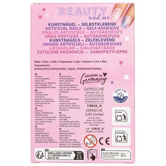 TOP Model Накладні нігті з блискітками BEAUTY and ME 13816 13816 фото