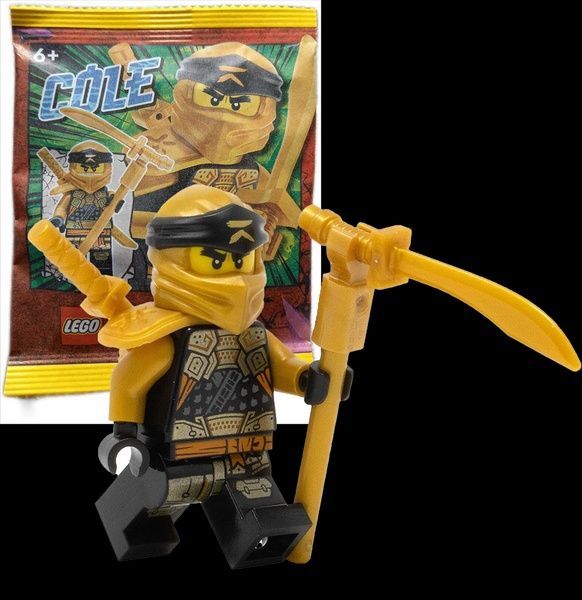 Lego Ninjago Golden Dragon Cole with Dual Gold Weapons: эксклюзивные мини фигурки коллекционные конструктор Зо 892295 фото