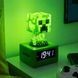 Детский настольный будильник часы Minecraft Paladone Creeper 16см майнкрафт Крипер 43484 фото 5