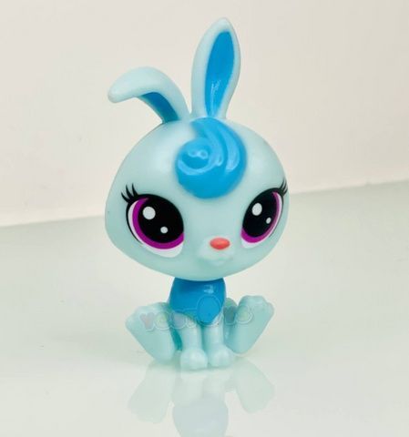 Littlest Pet Shop BUNNY - Фигурка Литл Пэт Шоп Зайчик белый и голубой Маленький зоомагазин Hasbro 2201456 2201456 фото