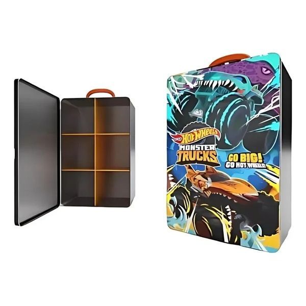 Hot Wheels металевий кейс для зберігання машинок Monster trucks HWCC21 фото