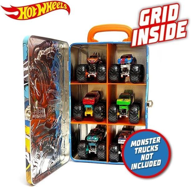 Hot Wheels металевий кейс для зберігання машинок Monster trucks HWCC21 фото