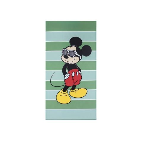 Disney Детское махровое полотенце для пляжа и бассейна Mickey зеленый, 75x150 864268 фото