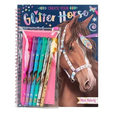 Miss Melody раскраска с блестящими гелевыми ручками Create Your Glitter Horses 12931 12931 фото