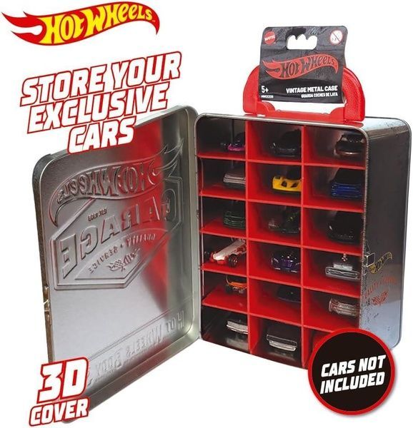 Hot Wheels металевий вінтажний кейс для зберігання машинок HWCC22S фото