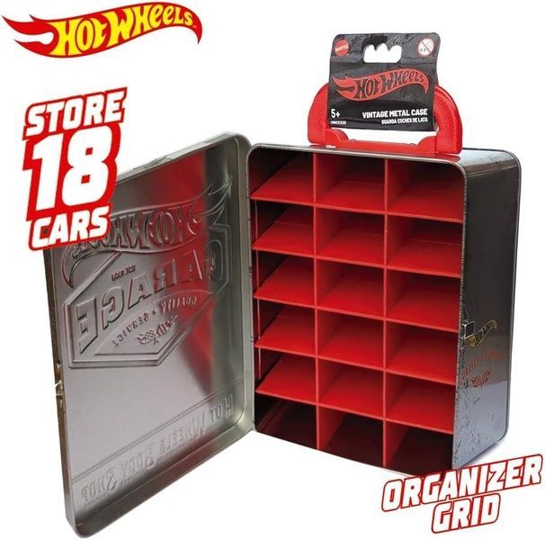 Hot Wheels металевий вінтажний кейс для зберігання машинок HWCC22S фото