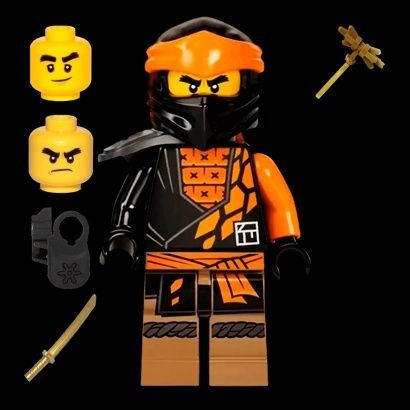 Lego Ninjago Golden Dragon Cole with Gold Weapons: эксклюзивная коллекционная мини фигурка Коул с золотым оруж 892290 фото