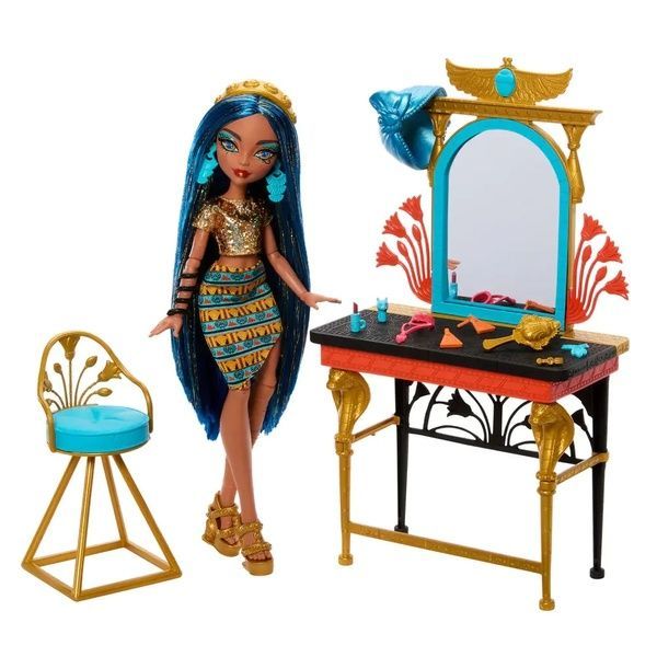 Игровой набор Monster High Cleo De Nile Кукла Клео де Нил со столиком HXH96 HXH96 фото