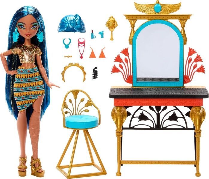 Игровой набор Monster High Cleo De Nile Кукла Клео де Нил со столиком HXH96 HXH96 фото