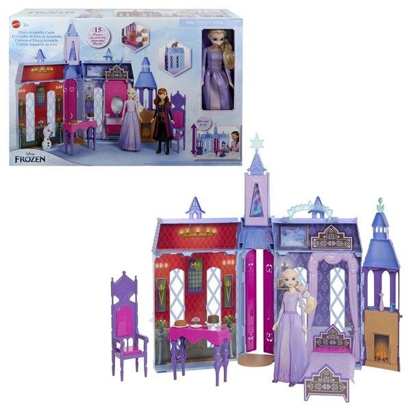 Игровой набор Disney Frozen Elsa Arendelle Castle переносной замок с куклой Эльзой с Холодное сердце HLW61 фото