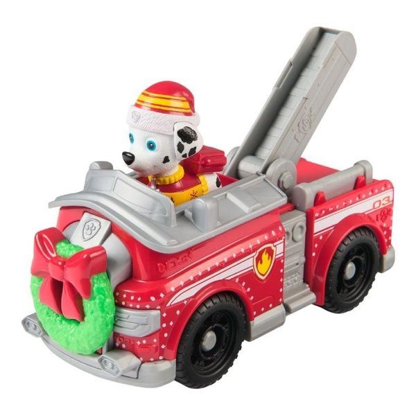 Paw Patrol Holiday Fire Truck Marshall Щенячий патруль спасательный пожарный автомобиль с водителем Маршал 20153732 фото