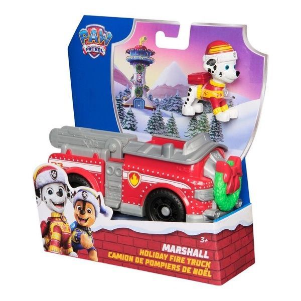 Paw Patrol Holiday Fire Truck Marshall Щенячий патруль спасательный пожарный автомобиль с водителем Маршал 20153732 фото