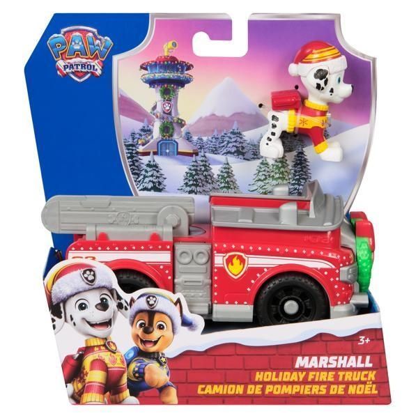 Paw Patrol Holiday Fire Truck Marshall Щенячий патруль спасательный пожарный автомобиль с водителем Маршал 20153732 фото