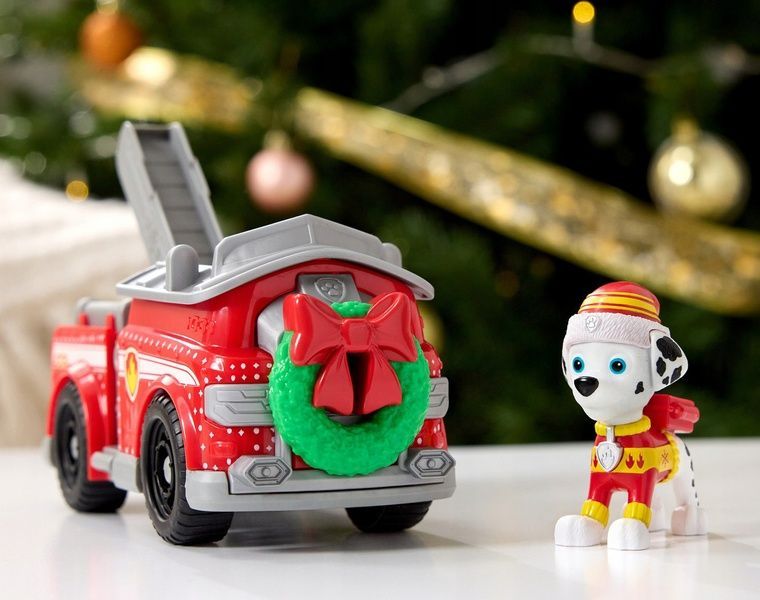 Paw Patrol Holiday Fire Truck Marshall Щенячий патруль спасательный пожарный автомобиль с водителем Маршал 20153732 фото