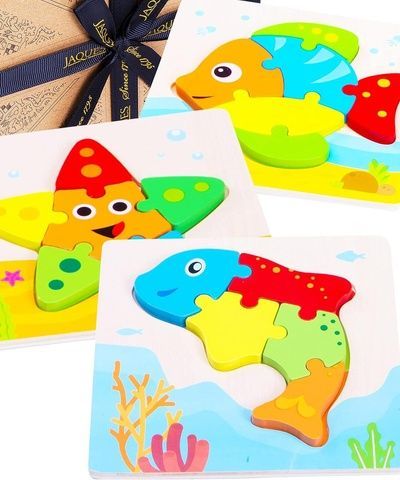 Деревянная развивающая игрушка монтессори Головоломка-пазл Jaques of London Sea Animal Puzzle 372463_2101 фото