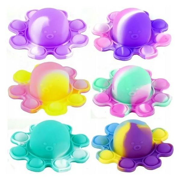 Pop it игрушка Fidget Toy Push Flip осьминог перевертыш брелок осьминог Fidget Toy фото
