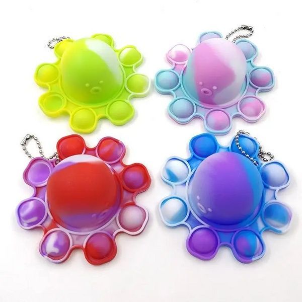 Pop it игрушка Fidget Toy Push Flip осьминог перевертыш брелок осьминог Fidget Toy фото