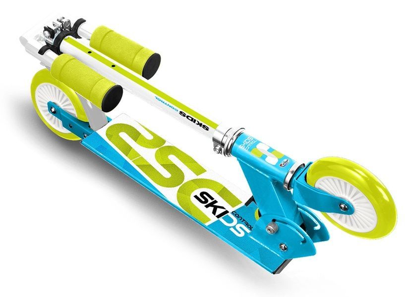 Дитячий складаний самокат Skids Control блакитний JS123008 фото