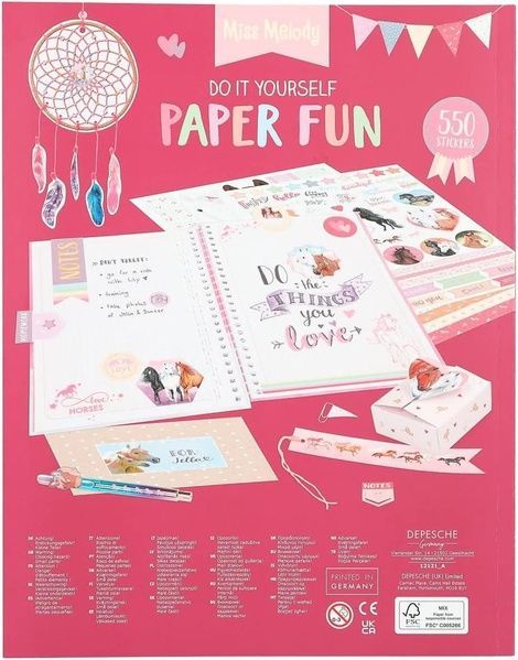 ТОP Model Набір для творчості з паперу DIY Paper Fun Book Miss Melody 12121 12121 фото