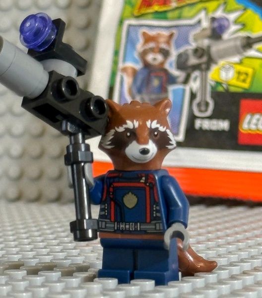 Lego Super Heroes Marvel AVANGERS : мініфігурка Єнот Роборакета Rocket Raccoon Guardin Galaxy 242404 фото