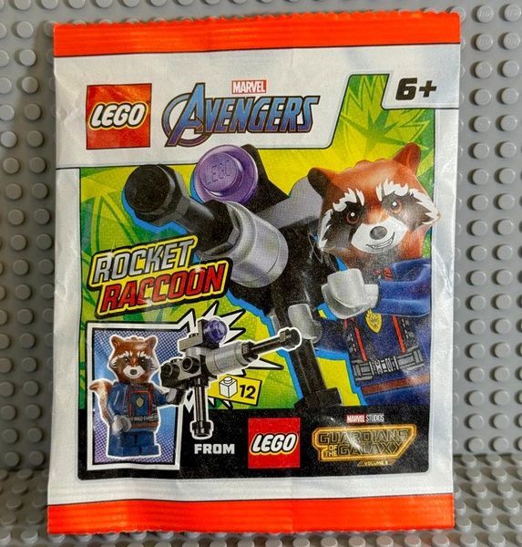 Lego Super Heroes Marvel AVANGERS : мініфігурка Єнот Роборакета Rocket Raccoon Guardin Galaxy 242404 фото