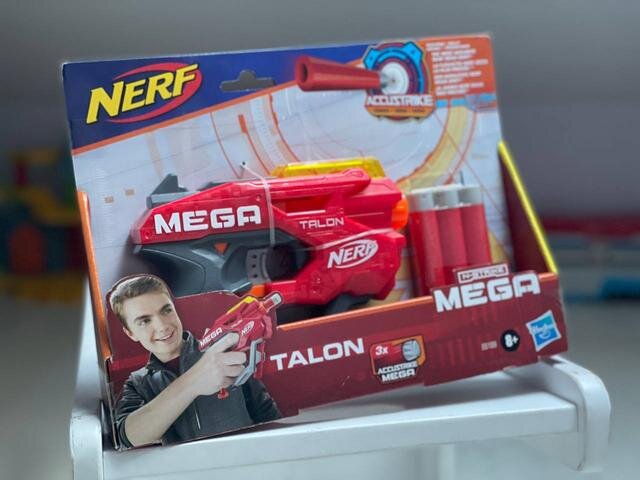Игрушечный бластер Nerf Mega Talon N-Strike E6189 Нерф Игрушечный бластер Nerf Mega Talon N-Strike E6189 Нерф