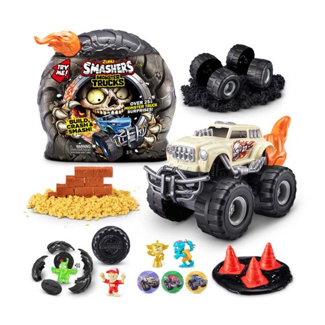 Игровой набор-сюрприз ZURU Smashers Monster Wheels Skull Trucks Игровой набор-сюрприз ZURU Smashers Monster Wheels Skull Trucks