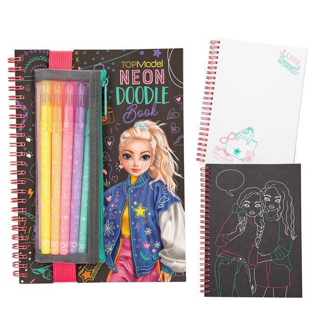 Top Model розмальовка з стікерами та неоновими ручками Neon Doodle Book 13217 Top Model розмальовка з стікерами та неоновими ручками Neon Doodle Book 13217